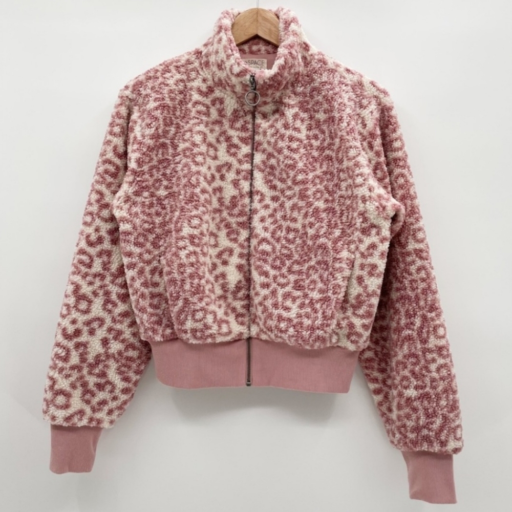 L*Space Kat Power Sherpa Jacket Animal Print